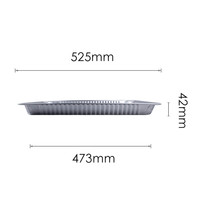 Plaque en aluminium pleine grandeur robuste 21x13 pouces de profondeur Plateau de torréfaction en aluminium de grande taille Casseroles en aluminium avec couvercle en aluminium