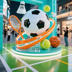 Installation artistique sur <span class=keywords><strong>le</strong></span> thème du football en plein air, ballon de football géant pour la décoration d'événements - Product Image 4