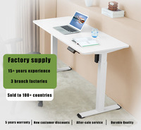 Bureau de travail réglable en MDF enduit de poudre Design moderne Bureau de levage debout durable Meubles d'étude pour enfants Style panneau en bois