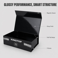 Boîte rigide pour voiture RC, impression personnalisée pour kit de modélisme de course, fermeture magnétique, pliable, impression brillante noir et blanc, vente en gros usine