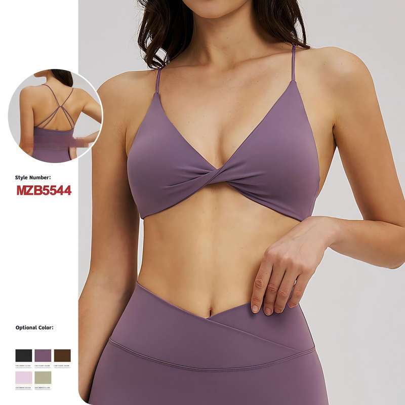JY Twist Vest Customize Halter Plus Size Gym Fitness Twisted Racerback Breathable Backless Sports Gym Yoga Bra for Women