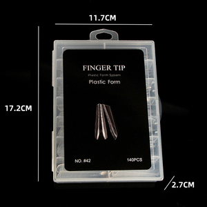Thin Fit PP Coffin <b>Nail</b> Dual Forms Extra Long Quick Building Gel <b>Extension</b> Mold Tips for Salon Use - Product Image 6