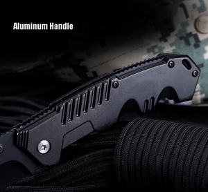 Vendita calda a buon mercato a basso prezzo per esterno coltello pieghevole nero resistente in alluminio manico regalo di promozione coltello - Product Image 5