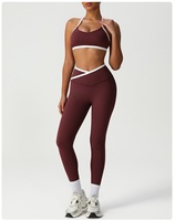 Nuevo conjunto de yoga para mujer, conjunto de Yoga de 2 piezas, traje de entrenamiento, ropa, chándal, gimnasio, conjuntos de fitness