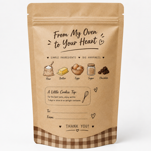 Custom Printed Kraft Paper Cookie Packaging Bag Resealable Zipper Stand Up Pouch with Clear <b>Window</b> - Product Image 5