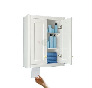 <span class=keywords><strong>Mueble</strong></span> de <span class=keywords><strong>Baño</strong></span> para Montar en la Pared <span class=keywords><strong>con</strong></span> Bisagras de Cierre Suave, 22"x28", Almacenamiento Sobre el Inodoro <span class=keywords><strong>con</strong></span> Estantes Ajustables, para Guardar Papel Higiénico - Product Image 1