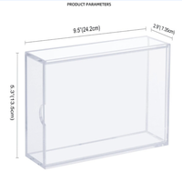 Boîte de rangement transparente SSJ en acrylique pour cartes de Mahjong américain, taille standard, 1,2 pouce (3+4 mm), moderne, écologique, lavable et polie