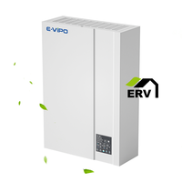 Système de ventilation d'air frais rectangulaire MVHR avec filtres HEPA au carbone, conception ERV sans conduit, élimination des odeurs, unité de pièce unique souterraine