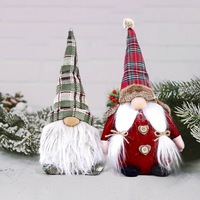 Gnome de Noël personnalisé, poupée nain Rudolph, jouet en peluche sans visage, décoration de table de fête, ornement de Noël pour la maison