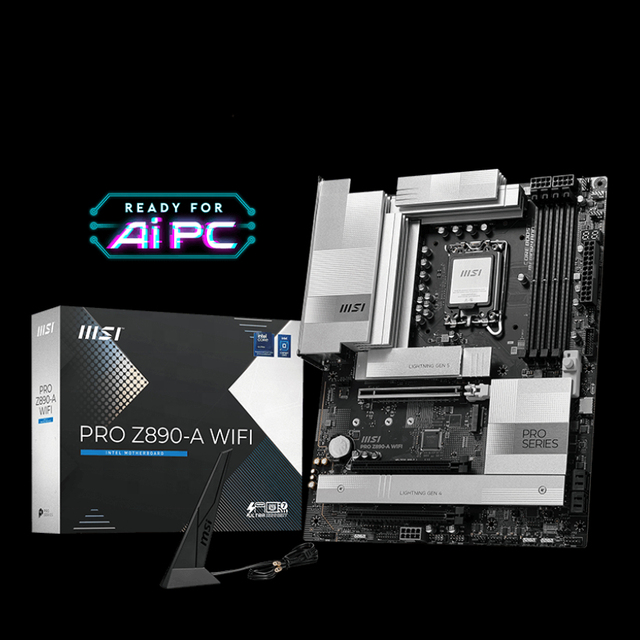 All-New PRO Z890M-A WIFI DDR5 Gaming Desktop Motherboard (5G LAN, Wi-Fi 7, PCIe 5.0, LGA 1851, ATX)