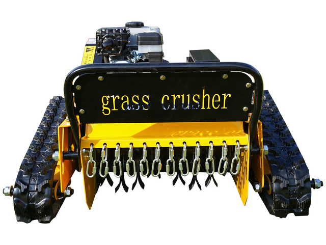 New Hot Sale Free Shipping Small Crawler Remote Control Lawn Mower Flail Blade Mulching Design