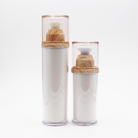 Set kemasan kosmetik bambu profesional kualitas tinggi botol bambu toples bambu