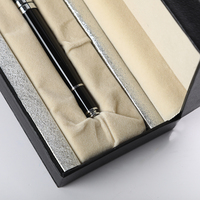 Étui à crayons en cuir de luxe de marque haut de gamme, noir, or, argent, logo personnalisé, recyclable, impression UV, boîte cadeau pour la vente en gros