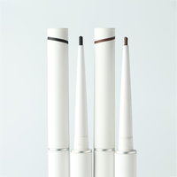Crayon Eyeliner Gel Double Pointe Imperméable OEM avec Pinceau Estompeur, Crème, Longue Tenue, Teintes Noir et Marron, Maquillage des Yeux