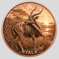 Pièce de monnaie en cuivre pur 999 de 1 oz, Série Animaux de la Savane Africaine, Couleurs puissantes, Haute définition, Édition UV Préférée
