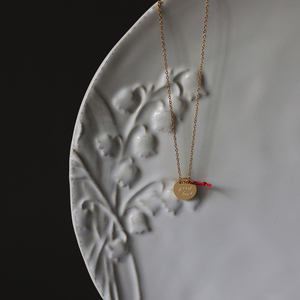 G4089 Chinese Red Rope Love Knot Stainless Steel Coin Pendant Necklace Good Luck Necklace Engrave <strong>Jewelry</strong> Amulet <strong>Lucky</strong> Gift - Product Image 5