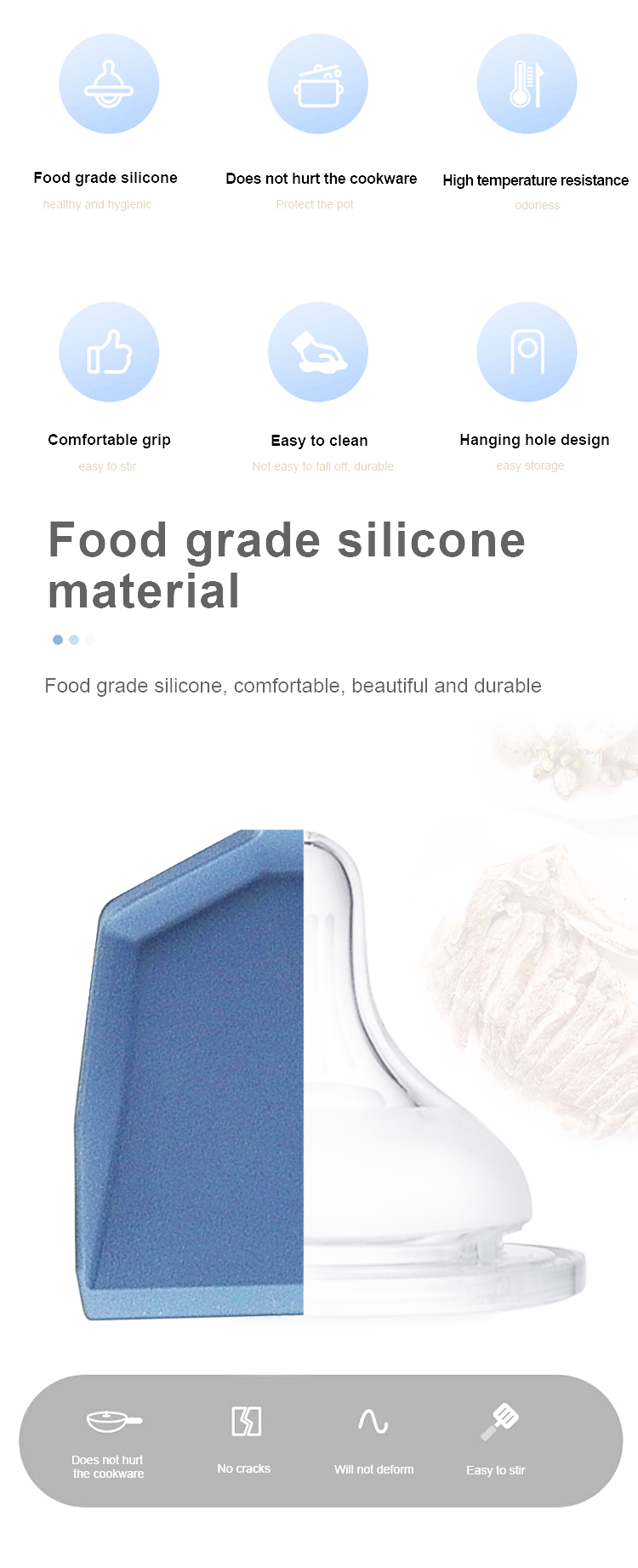 Amazon Top Seller Silicone Kitchen Accessories kitchen utensils Cooking Tools Kitchenware Cocina Silicone Kitchen Utensils