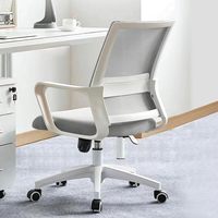 Chaise ergonomique de travail de bureau de maille de Mi-dos bleu moderne réglable pour de longues heures de travail