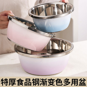 Bol en acier inoxydable Xinrong 3L, multifonctionnel pour la cuisine, idéal pour mélanger les salades et préparer les aliments - Product Image 5