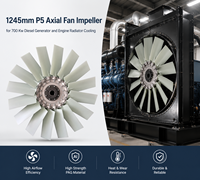 Impellers de ventilateur axial P5 à 16 pales de 1245 mm pour radiateur de moteur de générateur de 700 kW