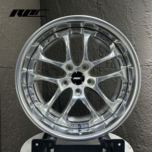 Jantes Roc Custom Deep Lip Polished Minerva 18 19 pouces 2 pièces 5x114.3 pour <span class=keywords><strong>Nissan</strong></span> <span class=keywords><strong>Skyline</strong></span> <span class=keywords><strong>Toyota</strong></span> <span class=keywords><strong>Supra</strong></span> Chaser Lexus IS GS - Product Image 1