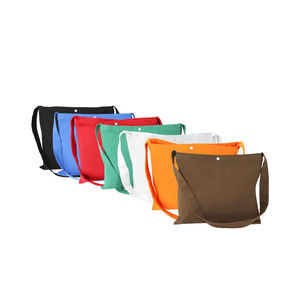 Sac à bandoulière léger en toile, petit format, couleur unie, idéal pour les étudiants, avec compartiment pour sacs de courses en vrac - Product Image 2