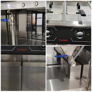 Justa Commercial Gas Electric Double-cylinder <strong>Fryer</strong>, Vertical Gas <strong>Deep</strong> <strong>Fryer</strong>, Electric <strong>Fryer</strong>, French Fries And Cabinet - Product Image 5