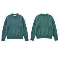 Winter-Chunky-Pullover für Damen mit Modischen Elementen aus Schlingengarn, Schlichter und Stilvoller Damen-Strickpullover