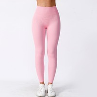 Leggings de yoga côtelés sans couture taille haute pour femme, effet ventre plat et rehaussement des fesses, pour la gym et l'entraînement, vente en gros