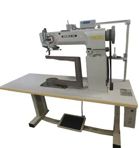Máquina de costura industrial para bolsas, rolo giratório de 360 graus, costura lateral para bolsas de couro, sapatilhas resistentes, RN-8395D