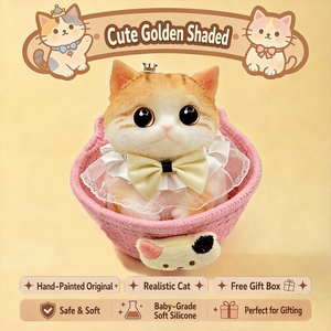 Joli jouet extensible en silicone géant en forme de chat, peint à la main, boîte mystère, pour habiller le grand chat dans un panier, cadeau de fête - Product Image 3