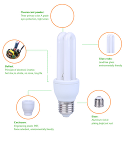 <span class=keywords><strong>Ampoule</strong></span> fluorescente à économie d'énergie pour la maison, <span class=keywords><strong>tube</strong></span> 2U 12mm T4 18W - Product Image 3