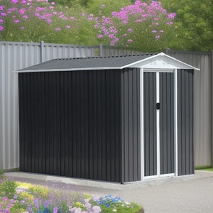 Caseta de Almacenamiento Moderna para Jardín, de Acero, con Doble Puerta, Galvanizada, para Herramientas, 10x12 pies - Product Image 4