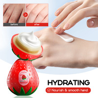 Marque privée 6 saveurs fraise pêche aloe vera mangue banane citron fruits vitamine E crème pour les mains, crème de soin nourrissante en profondeur pour les mains