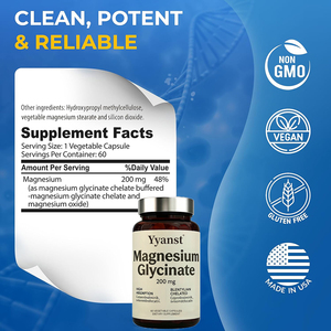 Cápsulas de glicinato de magnesio de marca privada de alta calidad, fáciles de tolerar para el estómago, que mejoran la función muscular y la salud ósea, y favorecen la salud del sueño. - Product Image 4