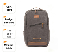 Tas Ransel Kulit Vintage untuk Laptop Bisnis, Kapasitas Besar, Saku Resleting, Multi Saku, Kantor, Perjalanan Luar Ruangan, Pria Wanita