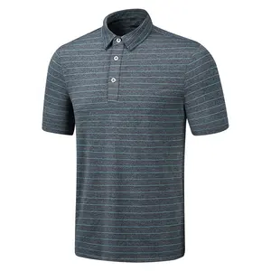 Golf uomini di abbigliamento di moda strisce di polo shirt 100% poliestere