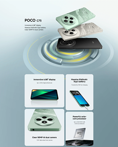 <span class=keywords><strong>Poco</strong></span> C75 con Octa Core CPU Resolución de pantalla FHD LTE Celular en francés Español Inglés Idiomas operativos - Product Image 2