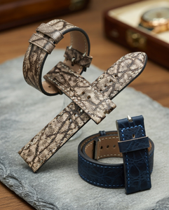 Hand Made Vintage Elephant Gray Pull-Up Leather <b>Watch</b> Band 18/20/22mm Quick Release Genuine Leather Vegetable Tanned Lining - Product Image 1