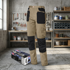 Pantalones de Trabajo Industriales 8731B-040-S Azules Elásticos de Color Sólido con Diseño 'Box' y Lavado de Color - Product Image 2