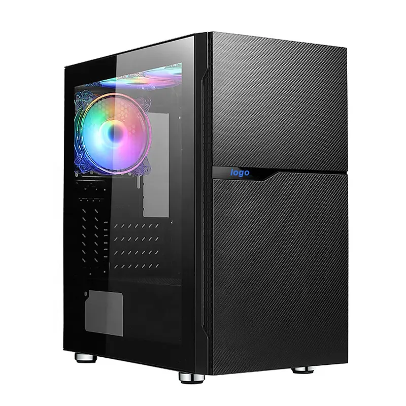2024 New ATX Gaming Case Desktop Computer Gabinete Gamer With Tempered Glass Window PC Gaming Tower
