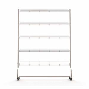 Étagères inclinées en fil métallique, porte-chaussures sur pied, plusieurs niveaux, support chromé pour chaussures - Product Image 2