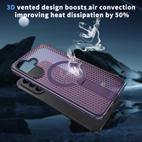 Étui magnétique respirant à dissipation thermique pour Samsung A27 A57 A37 A17 A07 A56 A36 X Cover 7 Pro avec recharge sans fil