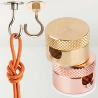Crochet de suspension en laiton pour suspension de lampe, organisateur de câbles doré, pince de fixation pour cordon, support de suspension pour lustre, crochets de plafond