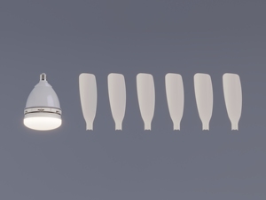 Control remoto de luz de ventilador de alta calidad 3CCT atenuación 3 velocidades de sincronización cuchillas coloridas con RGB CE RoHS UL FCC DOE CEC PSE TEMI RED - Product Image 6
