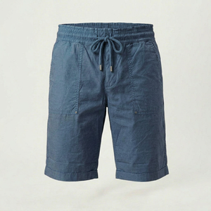Pantalones Cortos Deportivos Ralmed para Hombre, Ecológicos, Transpirables, con Bolsillos, Cintura Elástica Media, Cierre de Botón, Color Sólido Informal, Tela Satinada - Product Image 1