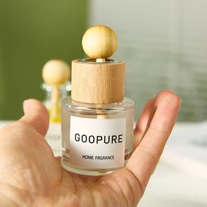 Bouteilles de diffuseur de roseaux en verre de 50 ml, désodorisant, <span class=keywords><strong>parfum</strong></span> de voiture, avec bouchon à vis et bâtonnets de roseaux, bouteille en verre - Product Image 4