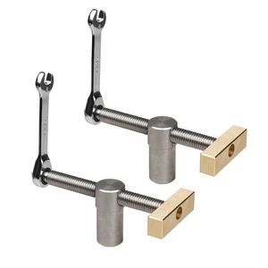 2 Pack panca morsetto cane 3/4 pollici pinze fori per la lavorazione del legno regolabile banco di lavoro fermo - Product Image 1