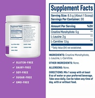 Poudre de créatine naturelle végétalienne ODM sans sucre, complément pré-entraînement pour les passionnés de fitness adultes, 5 g par portion, énergie