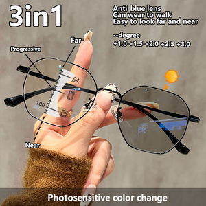 Far and Near Dual-use <strong>Reading</strong> <strong>Glasses</strong> Intelligent Color-changing Progressive Multi-focus Unisex Anti-blue Light <strong>Reading</strong> <strong>Glasses</strong> - Product Image 3